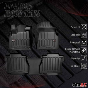 Toyota Tundra CrewMax Floor Mat - Omac - Premium TPE - Black - '07-'13